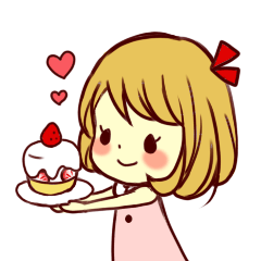 [LINEスタンプ] Sweets Girlとなかまたち 