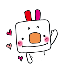 [LINEスタンプ] 消しゴムうさっち 
