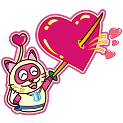 [LINEスタンプ] あかるいネコ 