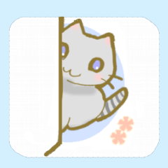 [LINEスタンプ] しっぽとせなかに灰色の縞がある猫 