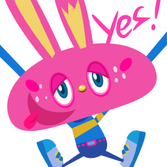 [LINEスタンプ] ケラケラ♪うさぎ 