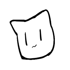 [LINEスタンプ] 白猫の頭 