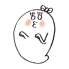 [LINEスタンプ] おばけのばけこ 