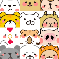 [LINEスタンプ] どアップとりあえず返信セット 