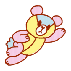 [LINEスタンプ] くまぬいぐるみのルー 