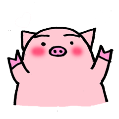 [LINEスタンプ] ぶたさん達 