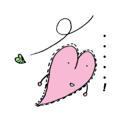 [LINEスタンプ] ハートのおばけ1-2 