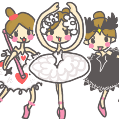 [LINEスタンプ] バレリーナバレエ団 