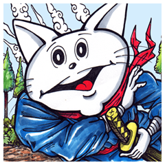 [LINEスタンプ] キャット忍者 白猫のコータロー2 