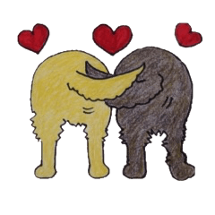 [LINEスタンプ] We love dogs 