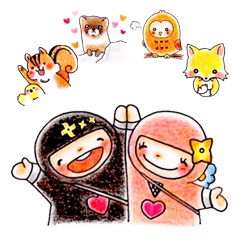 [LINEスタンプ] ★忍者と自然の仲間たち★ 