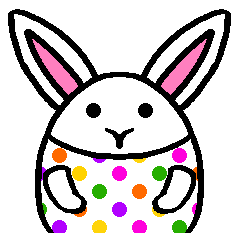 [LINEスタンプ] たまごなウサギのイースターバニー 