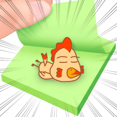 [LINEスタンプ] ペタッとふせん動物 
