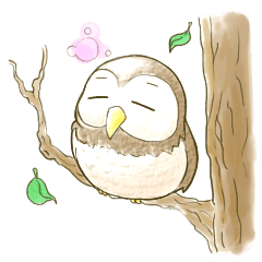[LINEスタンプ] ふくろうと子フクロウたち fetchpriority=high