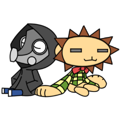 [LINEスタンプ] おもちゃな二人 