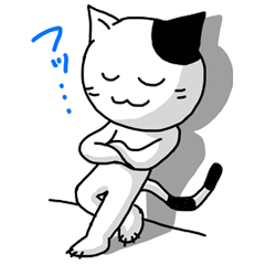 [LINEスタンプ] ほぼ白ネコ その2 