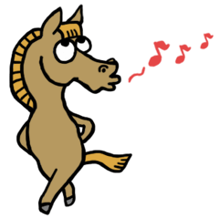 [LINEスタンプ] 表情豊かな馬さん fetchpriority=high