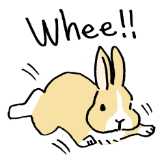 [LINEスタンプ] 英語でうさぎ 