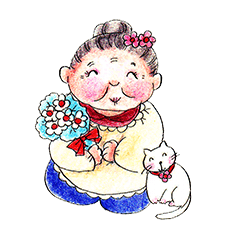 [LINEスタンプ] おばあちゃんの春便り 