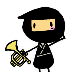 [LINEスタンプ] トランペットも吹く忍者のスタンプ 