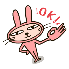[LINEスタンプ] ひょうきんなウサギ男のウサオの日常 