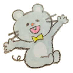 [LINEスタンプ] 蝶ネクタイねずみ fetchpriority=high