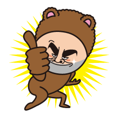 [LINEスタンプ] クマときどきチーターのおじさん 