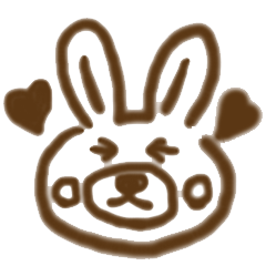 [LINEスタンプ] うさぎのうーたん（チョコペンバージョン） fetchpriority=high