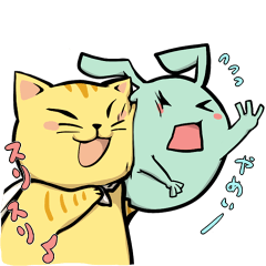 [LINEスタンプ] にゃーさんとうみゃーの日常 