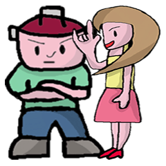 [LINEスタンプ] Pot Face and Beautiful Girlfriend 