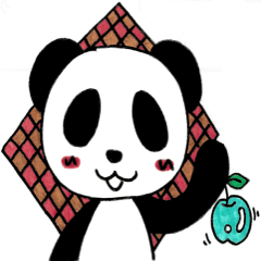 [LINEスタンプ] 長く使えるリンゴぱんだ 