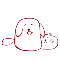 [LINEスタンプ] 猫田さんといぬたろう 