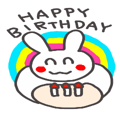 [LINEスタンプ] もっちり癒し白うさぎ 