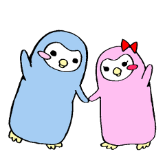 [LINEスタンプ] ペンギンのペンペンとペン子ちゃん 