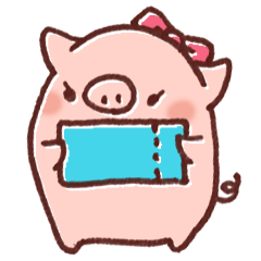 [LINEスタンプ] めすぶたのチケット活動 