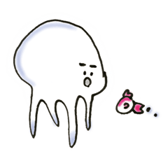 [LINEスタンプ] 無気りょくらげとやる気んぎょ 