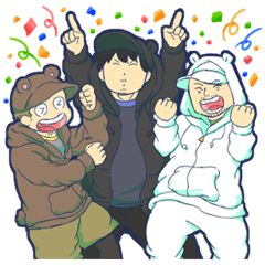 [LINEスタンプ] 3bknB(3びきのB) 