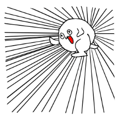 [LINEスタンプ] 白い楕円の喋る奴 