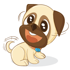 [LINEスタンプ] Puggy Pug 