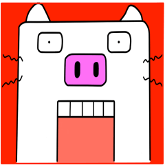 [LINEスタンプ] 着せ替えのできる2連打スタンプ！猫豚第2弾 