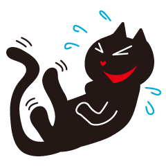 [LINEスタンプ] オーバーアクション黒猫 