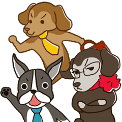 [LINEスタンプ] 犬の広告代理店 芝浦エージェンシー日常編 