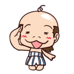 [LINEスタンプ] 頑張れハゲたん！ 
