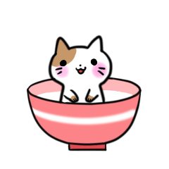 [LINEスタンプ] どんぶりのなかの子猫ちゃん 