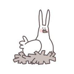 [LINEスタンプ] うさぎドリ 
