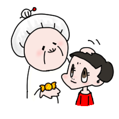 [LINEスタンプ] スネ子とおばあちゃん 