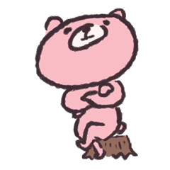 [LINEスタンプ] ぴんくのけもの 