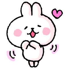 [LINEスタンプ] ピンクのうさぎ。 fetchpriority=high