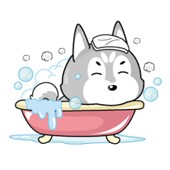 [LINEスタンプ] Dukdik Siberian 