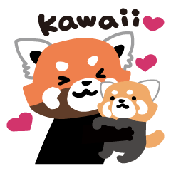 [LINEスタンプ] kawaii レッサーパンダ 